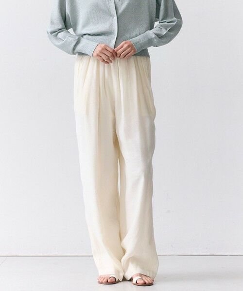 BEIGE, / ベイジ, その他パンツ | SERAPHIN / ライトシアー イージーワイドパンツ（Ecru）