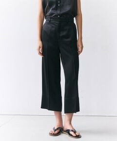 BEIGE, / ベイジ, その他パンツ | CASSITER / リネンブレンド サテンクロップドパンツ