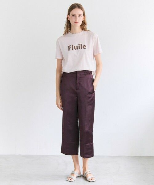 BEIGE, / ベイジ, その他パンツ | CASSITER / リネンブレンド サテンクロップドパンツ | 詳細2