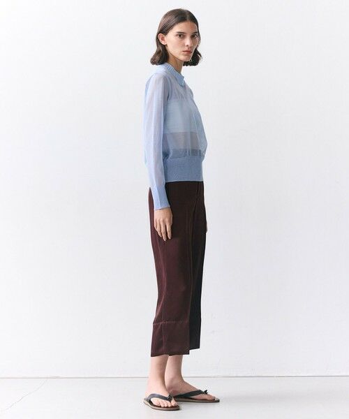 BEIGE, / ベイジ, その他パンツ | CASSITER / リネンブレンド サテンクロップドパンツ | 詳細3