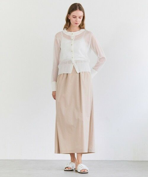 BEIGE, / ベイジ, ミニ・ひざ丈スカート | MALLOW / コットンタック イージーフレアスカート | 詳細3