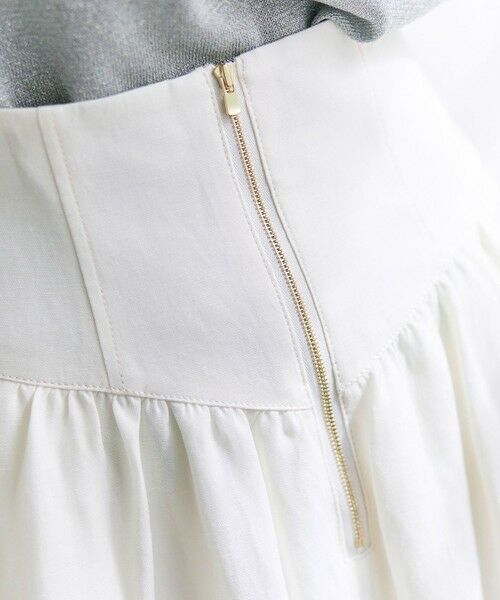 BEIGE, / ベイジ, ミニ・ひざ丈スカート | BERNARD / リネン混 ゴールドジップ ハイウエススカート | 詳細1