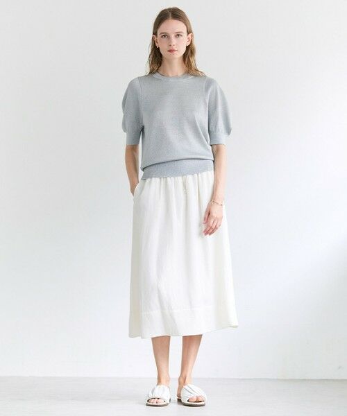 BEIGE, / ベイジ, ミニ・ひざ丈スカート | BERNARD / リネン混 ゴールドジップ ハイウエススカート | 詳細2