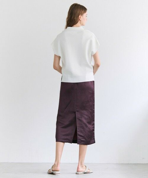 BEIGE, / ベイジ, ミニ・ひざ丈スカート | CASSITER / リネンブレンド サテンスカート | 詳細9