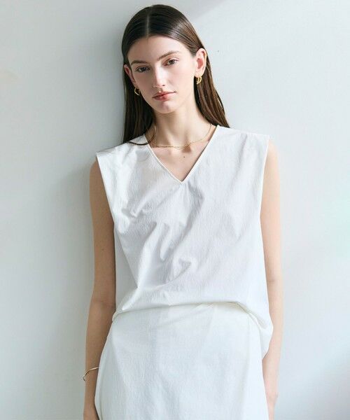 BEIGE, / ベイジ, シャツ・ブラウス | YANN / Vネックタックブラウス（White）