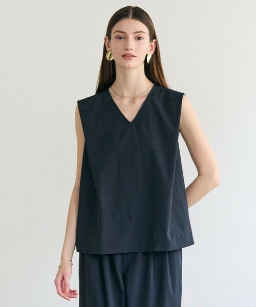 BEIGE, / ベイジ, シャツ・ブラウス | YANN / Vネックタックブラウス（Black）