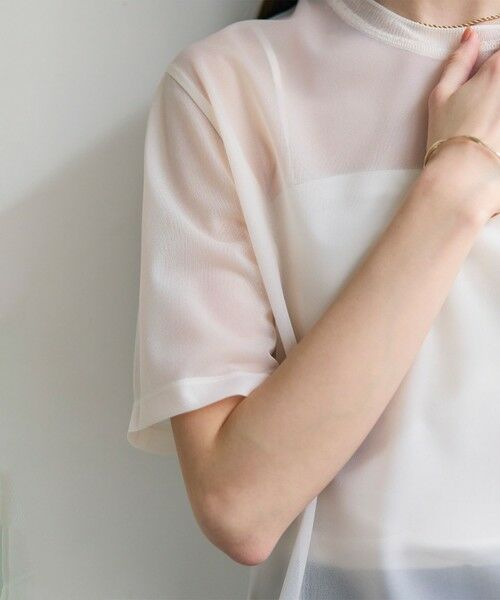 BEIGE, / ベイジ, カットソー | SELEN / リブコンビ シアーTシャツ | 詳細2