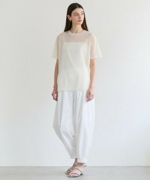 BEIGE, / ベイジ, カットソー | SELEN / リブコンビ シアーTシャツ | 詳細4