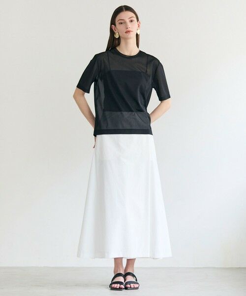 BEIGE, / ベイジ, カットソー | SELEN / リブコンビ シアーTシャツ | 詳細7