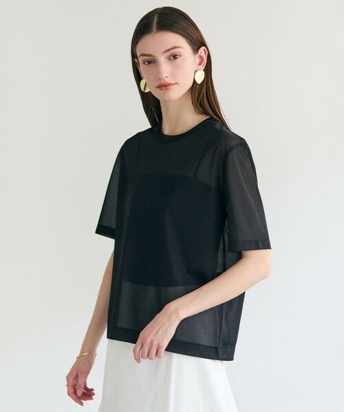 BEIGE, / ベイジ, カットソー | SELEN / リブコンビ シアーTシャツ | 詳細9