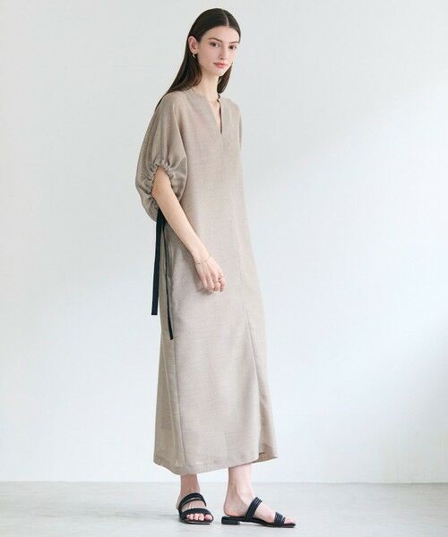 BEIGE, / ベイジ, ロング・マキシ丈ワンピース | LIATRIS / ドロスト Iラインドレス | 詳細2