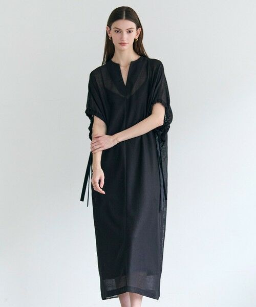 BEIGE, / ベイジ, ロング・マキシ丈ワンピース | LIATRIS / ドロスト Iラインドレス（Black）