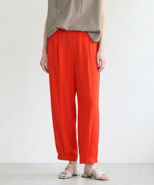 BEIGE, / ベイジ, その他パンツ | YANN / 裾カフス イージーアンクルパンツ（Red）