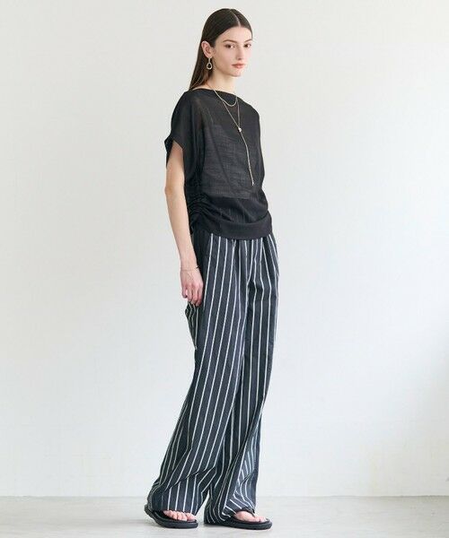 BEIGE, / ベイジ, その他パンツ | QUARTZ / 側章コンビ ストライプパンツ | 詳細8