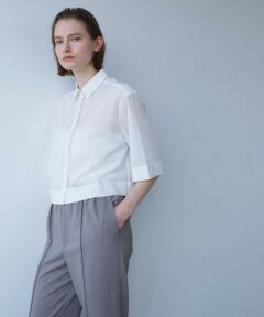 BEIGE, / ベイジ, シャツ・ブラウス | BAC / コットンシアー ショートレングスシャツ