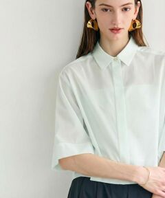 BEIGE, / ベイジ, シャツ・ブラウス | BAC / コットンシアー ショートレングスシャツ