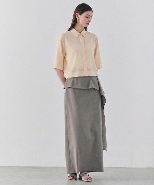 BEIGE, / ベイジ, シャツ・ブラウス | BAC / コットンシアー ショートレングスシャツ | 詳細6