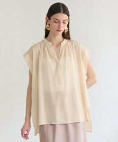 BEIGE, / ベイジ, シャツ・ブラウス | BAC / コットンシアー ギャザーブラウス