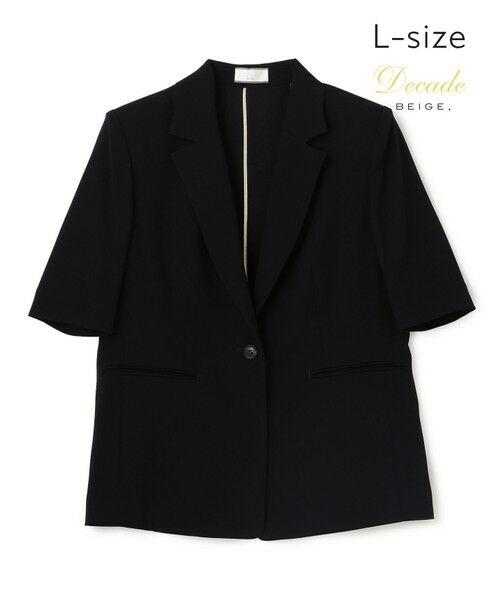 BEIGE, / ベイジ, テーラードジャケット | 【Lsize・セットアップ対応】CINDY / ハーフスリーブジャケット（Black）
