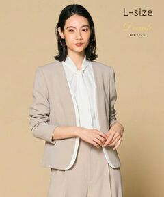 BEIGE, / ベイジ, ノーカラージャケット | 【Lsize・セットアップ対応】CINDY / ダブルカラージャケット