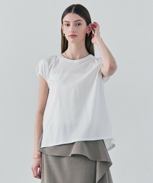 BEIGE, / ベイジ, カットソー | ZEOLITE / バックツイスト コンビトップス（White）