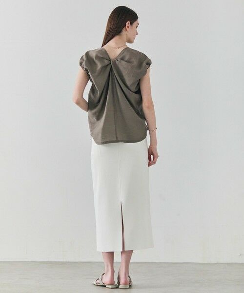 BEIGE, / ベイジ, カットソー | ZEOLITE / バックツイスト コンビトップス | 詳細5