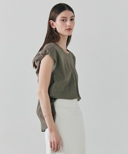 BEIGE, / ベイジ, カットソー | ZEOLITE / バックツイスト コンビトップス（Taupe）