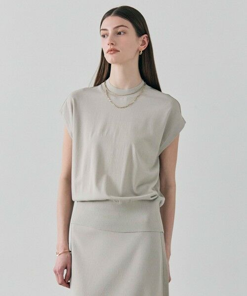 BEIGE, / ベイジ, ニット・セーター | NADIA / シアーコンビ ストレッチニット（L.Taupe）