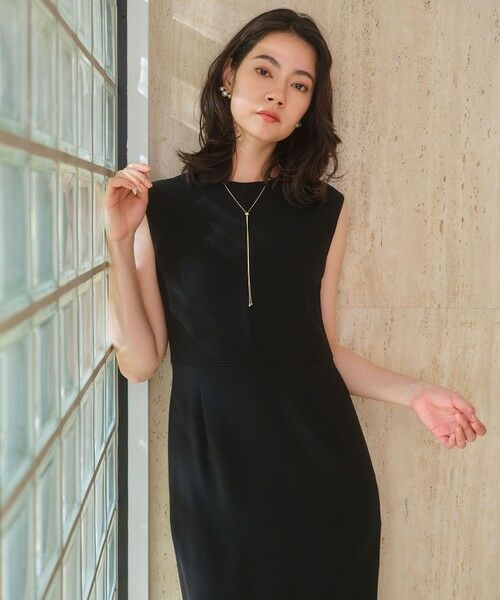 BEIGE, / ベイジ, ロング・マキシ丈ワンピース | 【Lsize・セットアップ対応】CINDY / 配色ライン クルーネックドレス | 詳細4