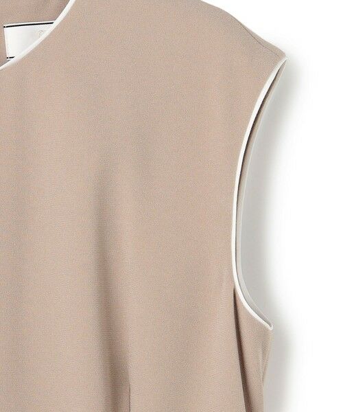BEIGE, / ベイジ, ロング・マキシ丈ワンピース | 【Lsize・セットアップ対応】CINDY / 配色ライン クルーネックドレス | 詳細9