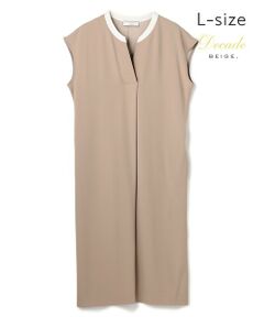 BEIGE, / ベイジ, ロング・マキシ丈ワンピース | 【Lsize・セットアップ対応】CINDY / 配色ネック フレンチドレス