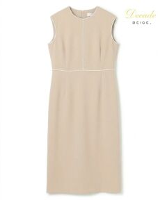 BEIGE, / ベイジ, ロング・マキシ丈ワンピース | 【セットアップ対応】CINDY / 配色ライン クルーネックドレス