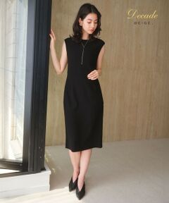 BEIGE, / ベイジ, ロング・マキシ丈ワンピース | 【セットアップ対応】CINDY / 配色ライン クルーネックドレス