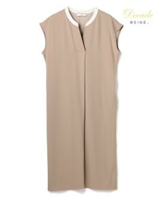 BEIGE, / ベイジ, ロング・マキシ丈ワンピース | 【セットアップ対応】CINDY / 配色ネック フレンチドレス