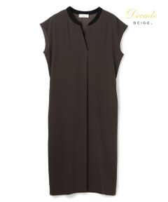 BEIGE, / ベイジ, ロング・マキシ丈ワンピース | 【セットアップ対応】CINDY / 配色ネック フレンチドレス