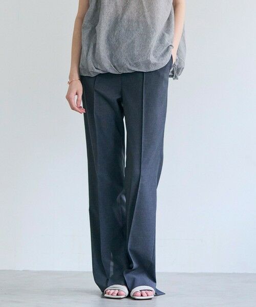 BEIGE, / ベイジ, その他パンツ | 【イージーケア・セットアップ対応】BATEAU / バックスリット ストレートパンツ（Charcoal）