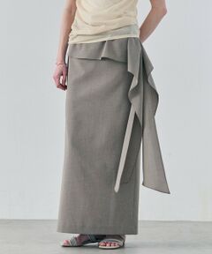 BEIGE, / ベイジ, ミニ・ひざ丈スカート | 【イージーケア・セットアップ対応】BATEAU / サイドディテール Iラインスカート