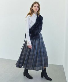 BEIGE, / ベイジ, マフラー・ショール・スヌード・ストール | ANGELL / ムートンファーストール