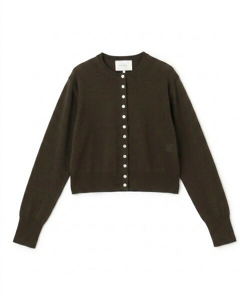 BEIGE, / ベイジ, ニット・セーター | MASON / シルククルーネックカーディガン（Brown）