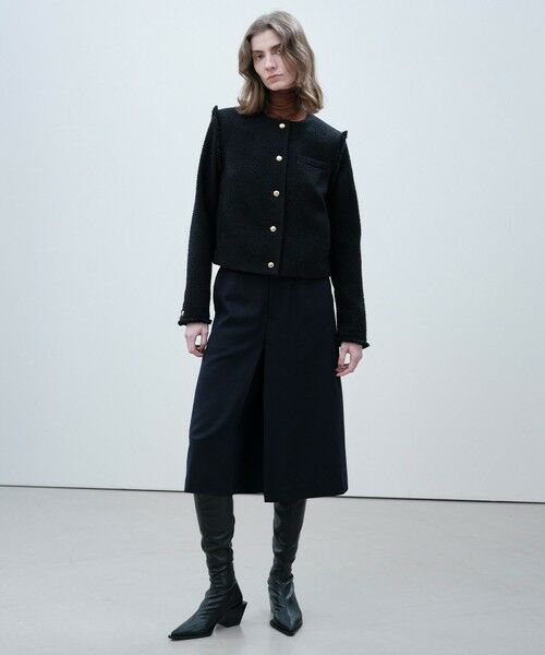 BEIGE, / ベイジ, その他パンツ | CHURCH / ウールボックスタックキュロット（Navy）