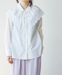BIANCA / ビアンカ シャツ・ブラウス | 【マルチスタイル】襟付き3WAY刺しゅうブラウス