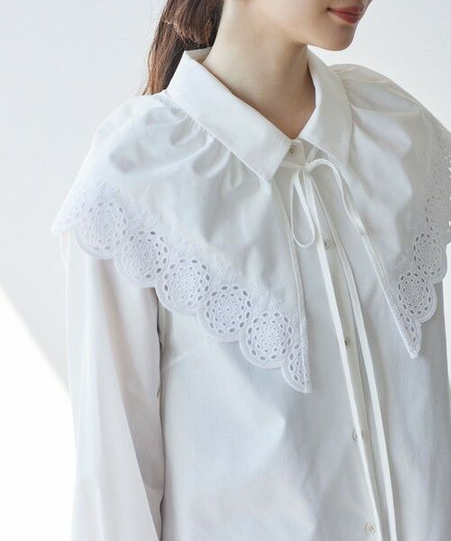 BIANCA / ビアンカ シャツ・ブラウス | 【マルチスタイル】襟付き3WAY刺しゅうブラウス | 詳細13