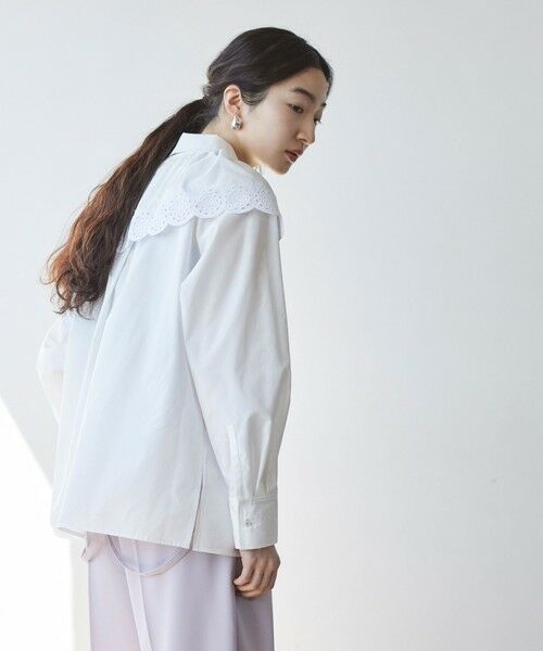 BIANCA / ビアンカ シャツ・ブラウス | 【マルチスタイル】襟付き3WAY刺しゅうブラウス | 詳細14