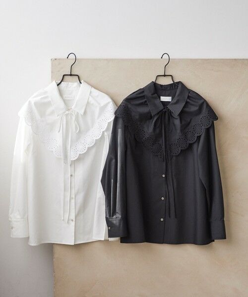 BIANCA / ビアンカ シャツ・ブラウス | 【マルチスタイル】襟付き3WAY刺しゅうブラウス | 詳細24