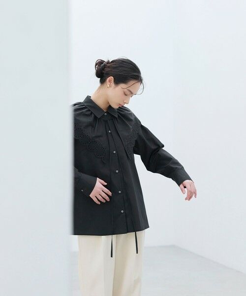 BIANCA / ビアンカ シャツ・ブラウス | 【マルチスタイル】襟付き3WAY刺しゅうブラウス | 詳細7