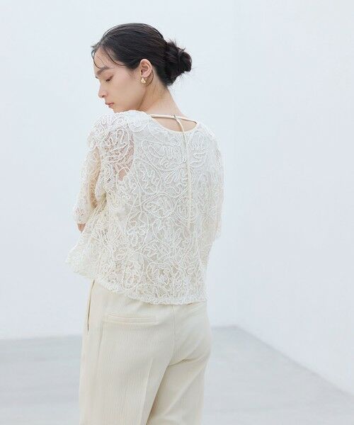 BIANCA / ビアンカ シャツ・ブラウス | 【オケージョン/デイリー】洗えるレースブラウスT | 詳細12