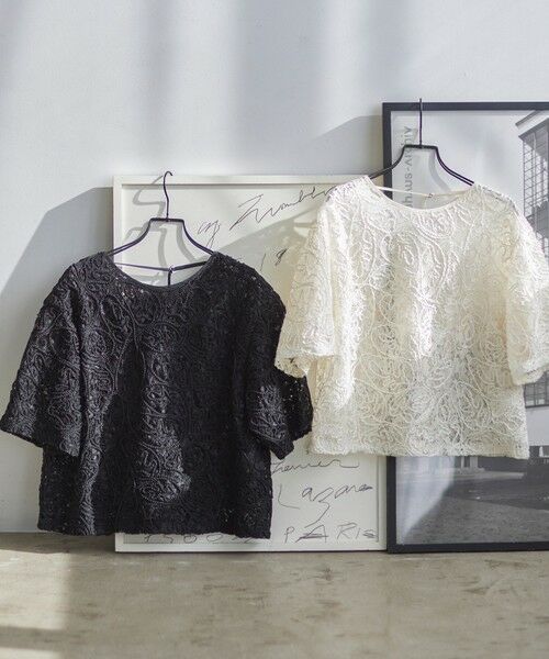 BIANCA / ビアンカ シャツ・ブラウス | 【オケージョン/デイリー】洗えるレースブラウスT | 詳細17