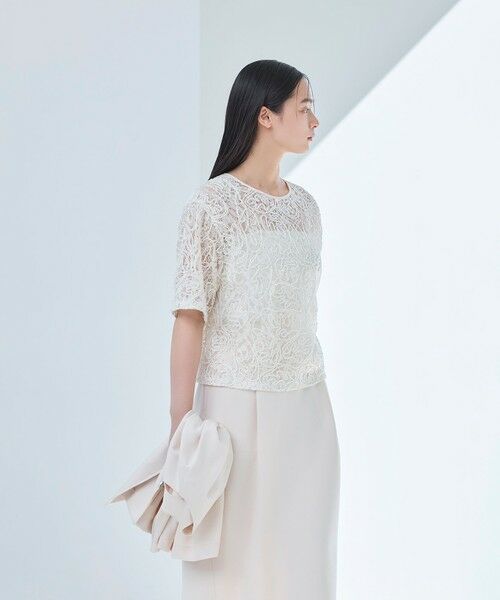 BIANCA / ビアンカ シャツ・ブラウス | 【オケージョン/デイリー】洗えるレースブラウスT | 詳細9