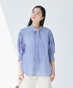売れ筋商品|||ゲタス シャツ レディース トップス BIANCA - Blouse - grey blue WOMEN シャツ・ブラウス