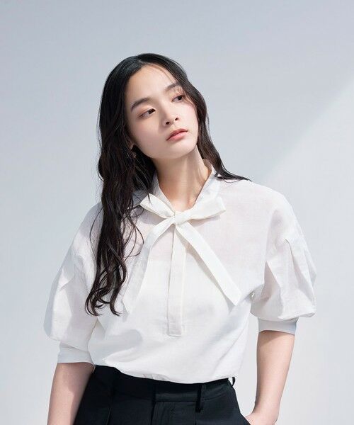 BIANCA / ビアンカ シャツ・ブラウス | 【マルチシーン】軽やかボウタイブラウス | 詳細1